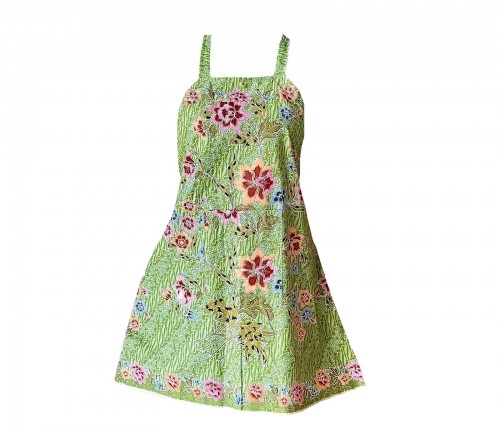 Wellie Batik Apron, YELLOW GREEN