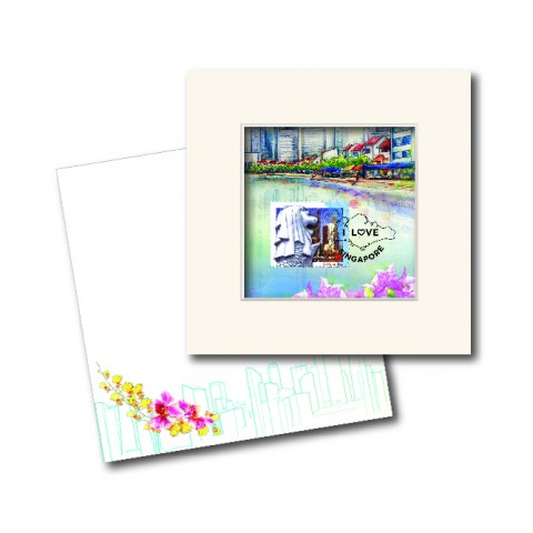 City in A Garden Collection - Singapore River Greeting Card