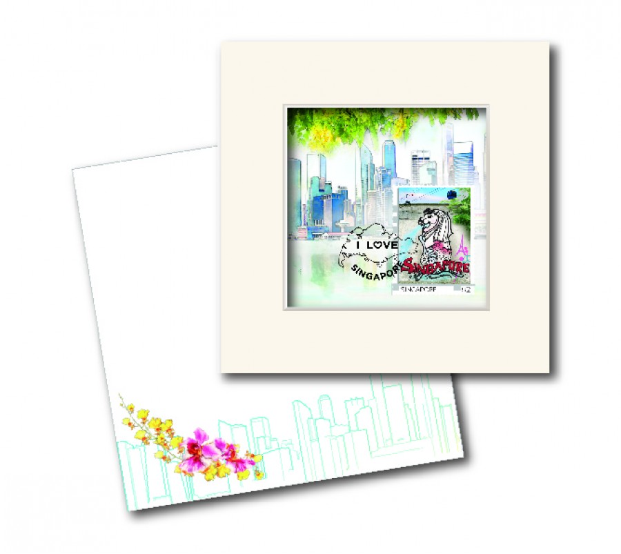 City in A Garden Collection - Singapore Skyscrapers Greeting Card