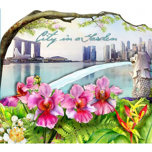 City in a Garden II Collection - Greetings from Singapore Folder