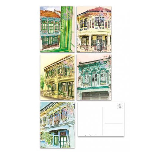 The Peranakan Collections- Shophouses Postcard Sets