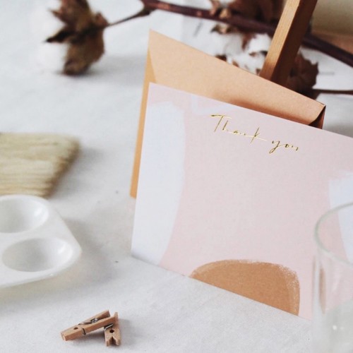 Thank You Card - Camel