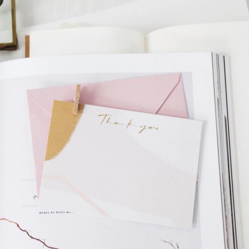 Thank You Card - Pink