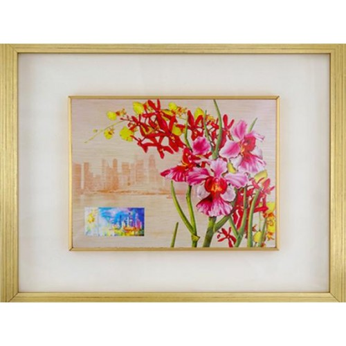 City in a Garden II Collection - Orchids Wood Print