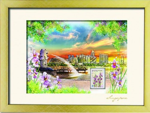 City in a Garden II Collection - Merlion and City View Artprint