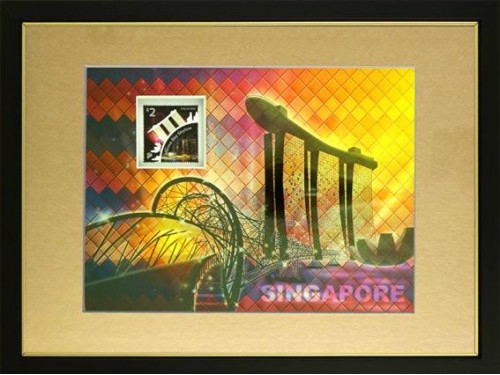 Iconic Landmark Collection - MBS and Helix Bridge Art Print