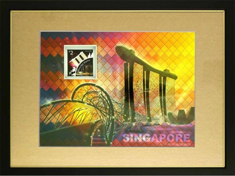 Iconic Landmark Collection - MBS and Helix Bridge Art Print