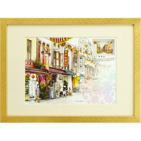 Singapore Traditional Sites - Chinatown Artprint (Framed)