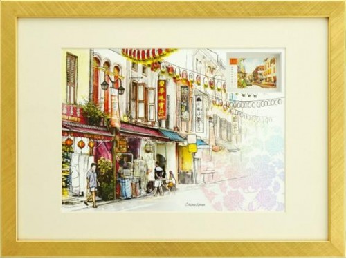 Singapore Traditional Sites - Chinatown Artprint (Framed)