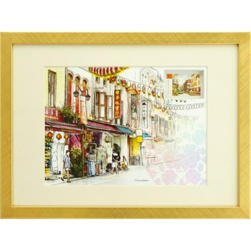 Singapore Traditional Sites - Chinatown Artprint (Framed)