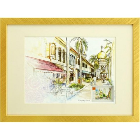 Singapore Traditional Sites - Kampong Glam Artprint (Framed)