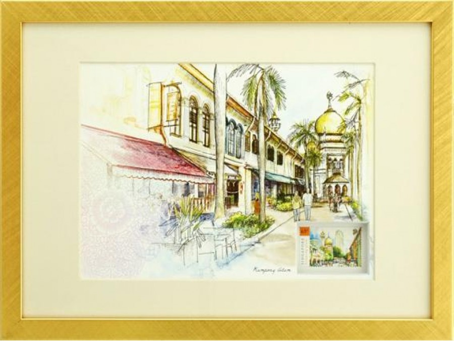 Singapore Traditional Sites - Kampong Glam Artprint (Framed)