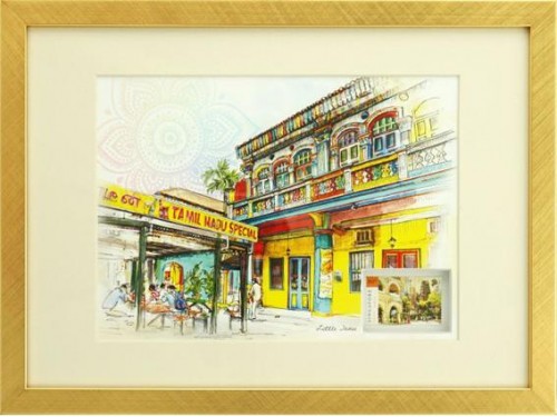 Singapore Traditional Sites - Little India Artprint (Framed)