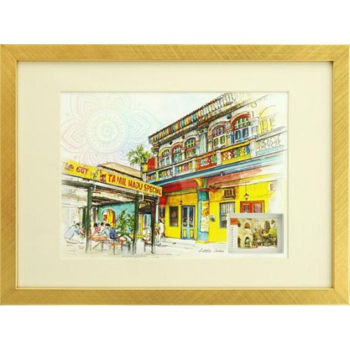 Singapore Traditional Sites - Little India Artprint (Framed)