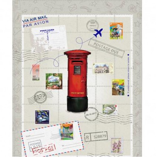 Posting Boxes of Singapore Collection - Tea Towel