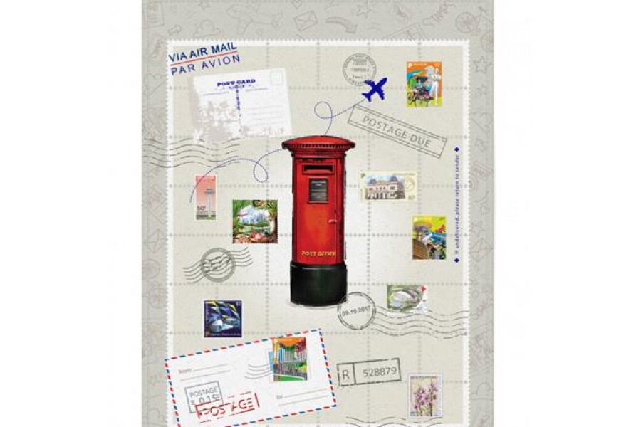 Posting Boxes of Singapore Collection - Tea Towel