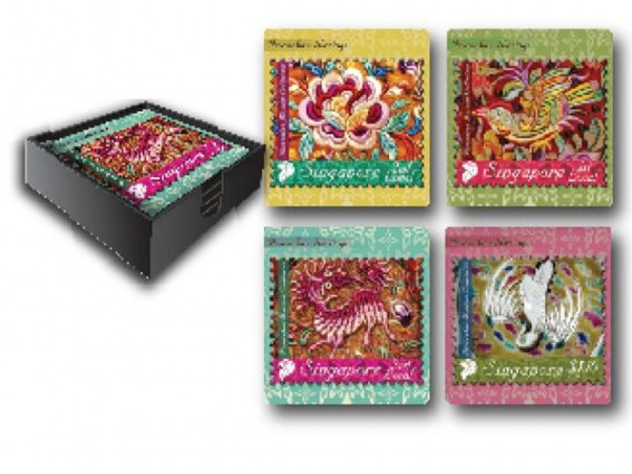 The Peranakan Collection - Peranakan Lacquer Coaster Set of 4