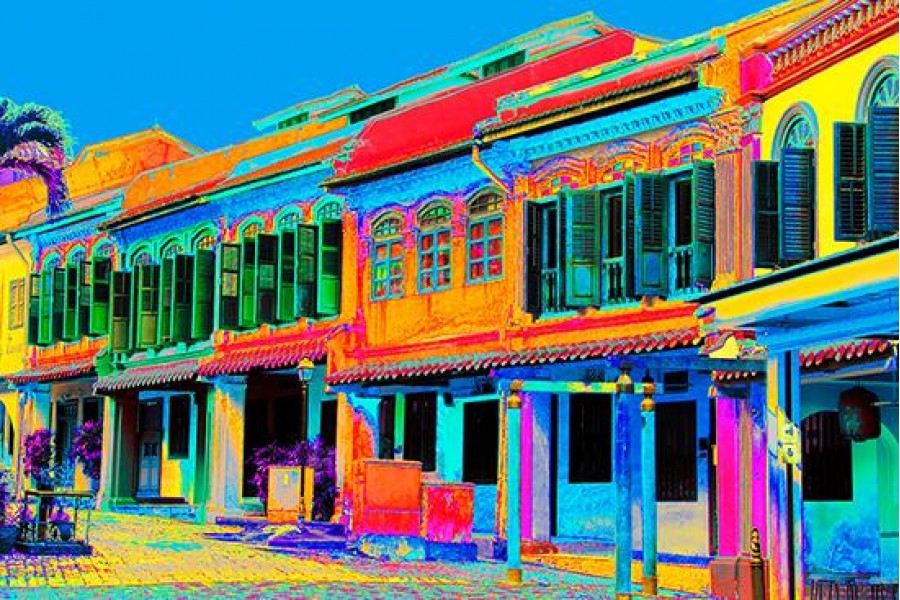 Emerald Hill Shophouses - Blue