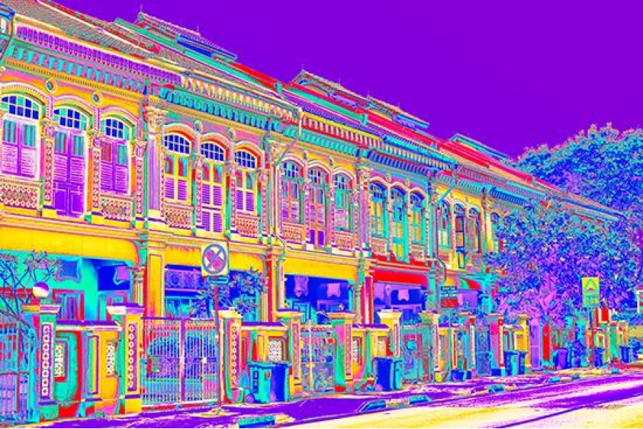 Joo Chiat Shophouses - Purple