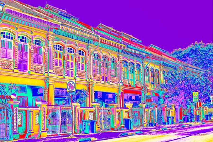 Joo Chiat Shophouses - Purple