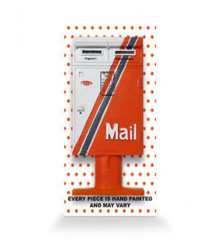 Posting Boxes of Singapore Collection - Orange Posting Box 3D Magnet