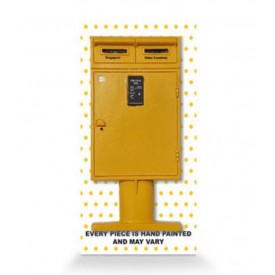 Posting Boxes of Singapore Collection - Yellow Posting Box 3D Magnet