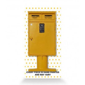 Posting Boxes of Singapore Collection - Yellow Posting Box 3D Magnet