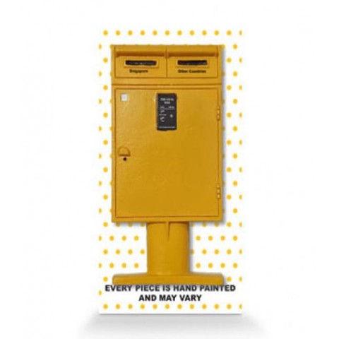Posting Boxes of Singapore Collection - Yellow Posting Box 3D Magnet