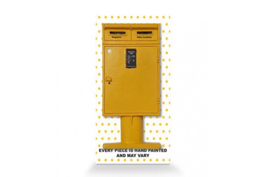 Posting Boxes of Singapore Collection - Yellow Posting Box 3D Magnet