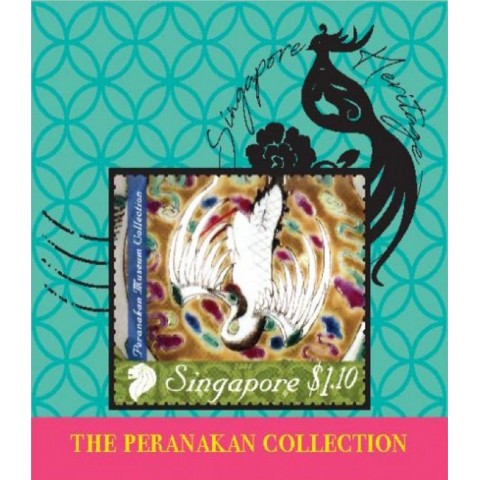 The Peranakan Magnet Collection - Porcelain with White Crane