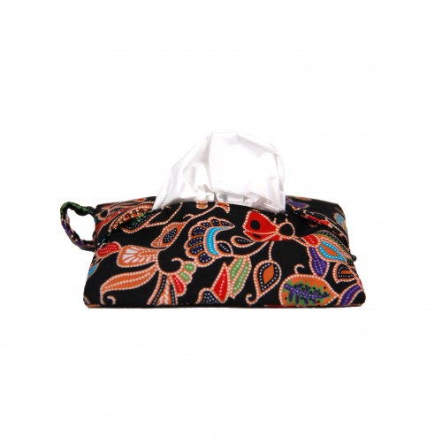 Batik Tissue Pouch with Zipper Pocket Batik Tissue Pouch with Zipper Pocket