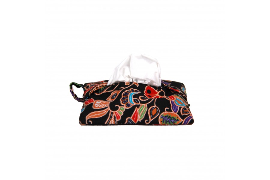 Batik Tissue Pouch with Zipper Pocket