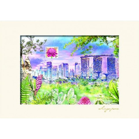 City in a Garden II Collection - Singapore Skyline Print