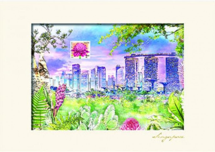 City in a Garden II Collection - Singapore Skyline Print