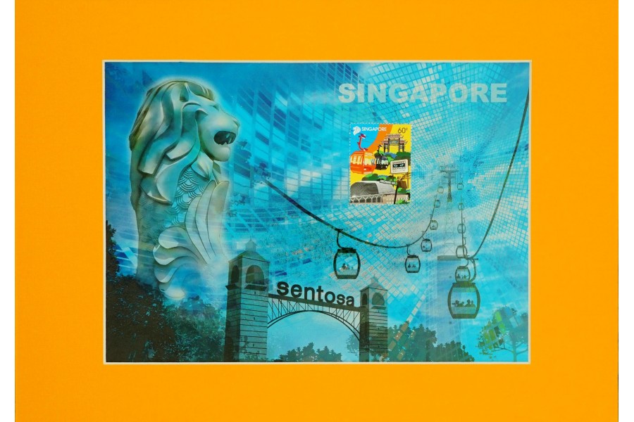 Iconic Landmark Collection - Sentosa And Singapore Cable Car Print