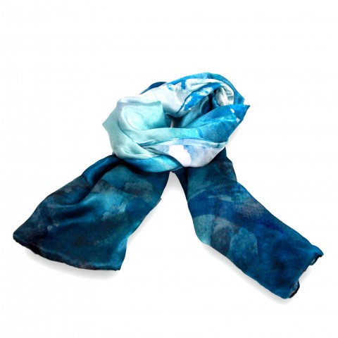 Oriental Art Scarf 黛青