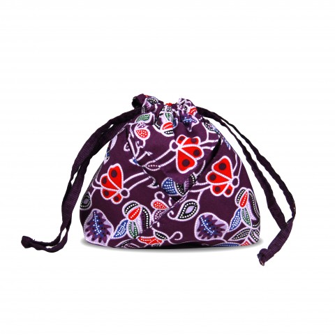 Batik Drawstring Pouch