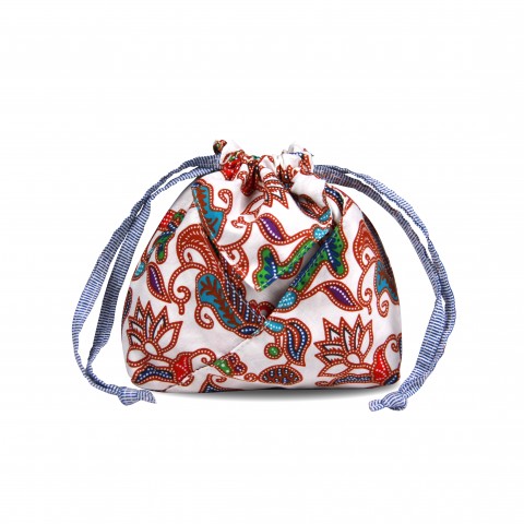 Batik Drawstring Pouch