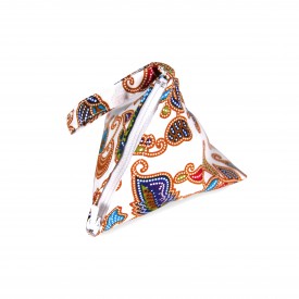 Batik Coin Pouch White