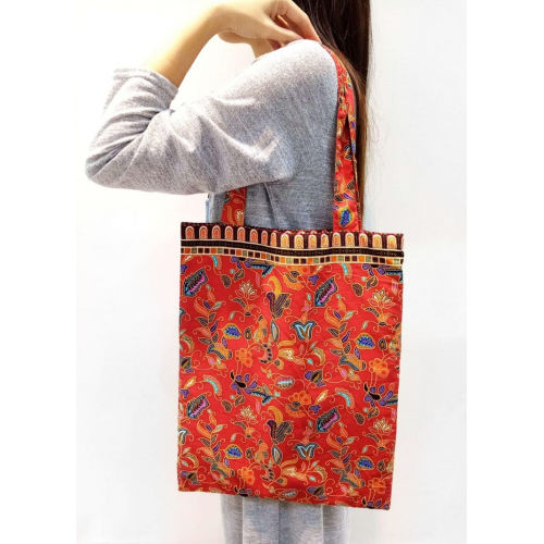Batik Tote Bag - Red
